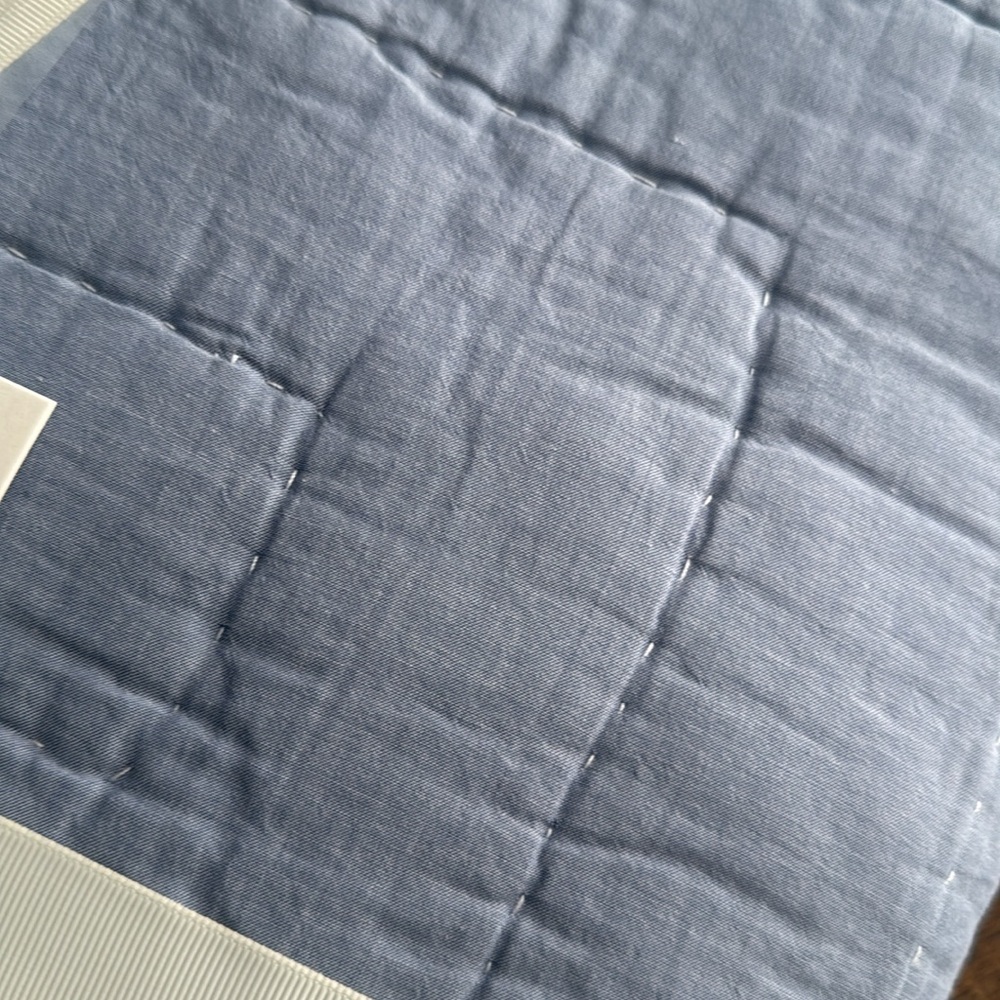 NWT Pottery Barn Baby Demi eyelet chambray quilt toddler - Picture 7 of 7
